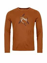 ORTOVOX | Herren Funktionsshirt 185 Merino MTN Cutout | braun