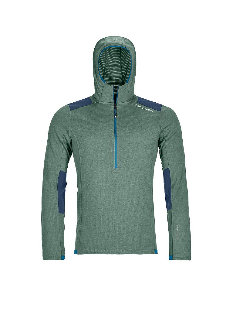 ORTOVOX | Herren Hoody Fleece Light Grid Zip Neck | grün