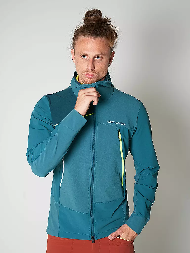 ORTOVOX | Herren Softshelljacke Pala Hoodie | petrol