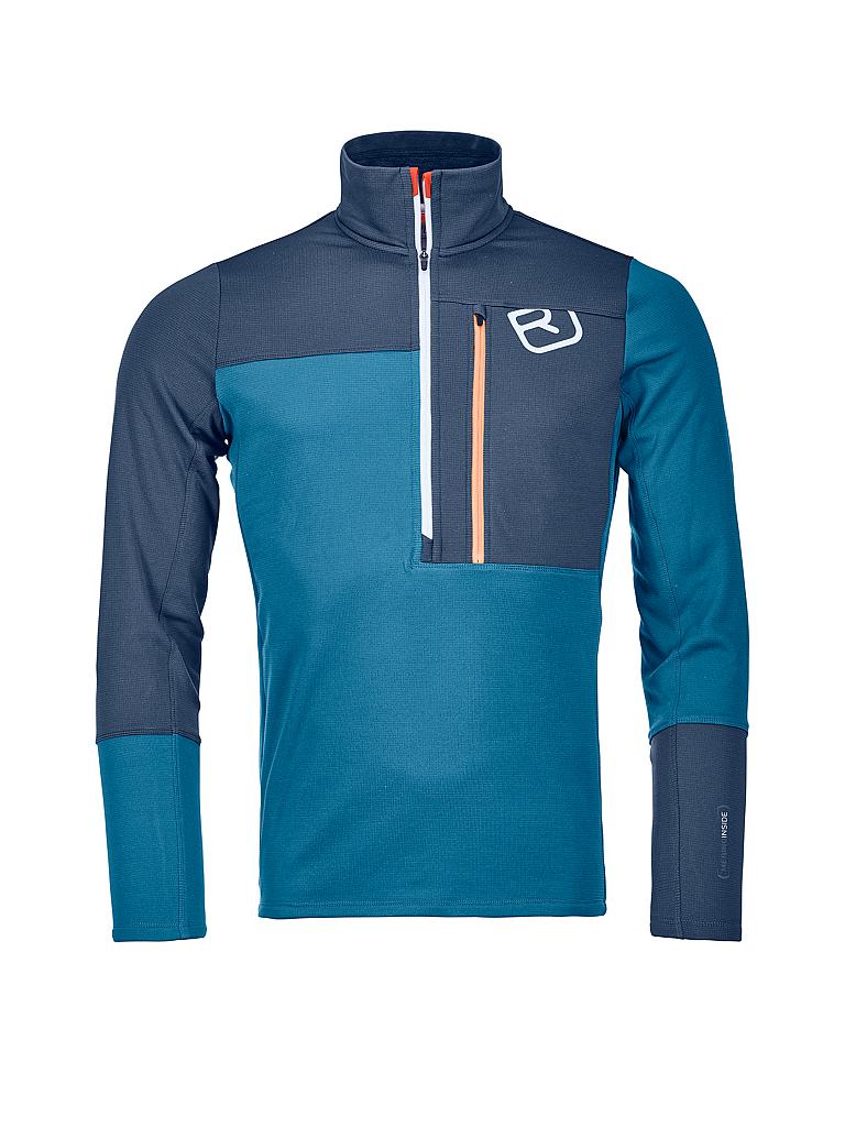 ORTOVOX | Herren Tourenshirt Fleece Light Zip Neck | blau