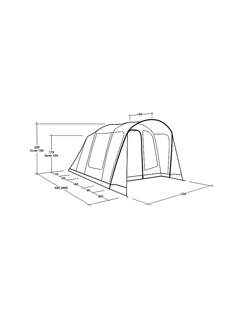 OUTWELL | Zelt Sunhill 3 Air | dunkelblau