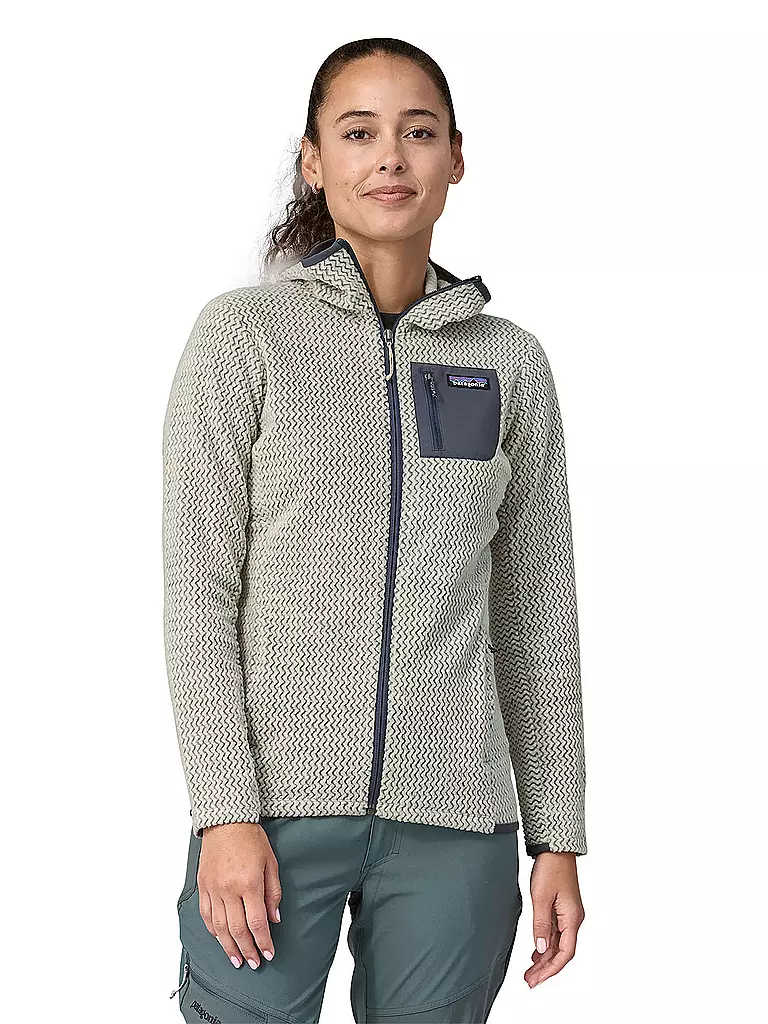 PATAGONIA | Damen Fleecejacke R1® Air Full-Zip Hoodie | creme