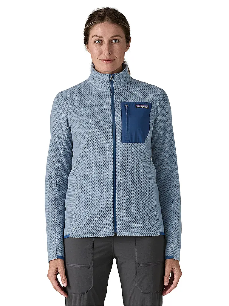PATAGONIA | Damen Fleecejacke R1® Air Full-Zip Hoodie | hellblau
