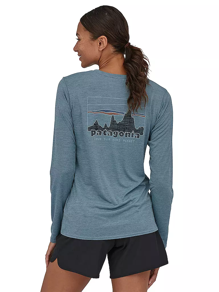 PATAGONIA | Damen Funktionsshirt Long-Sleeved Capilene® Cool Daily Graphic | blau