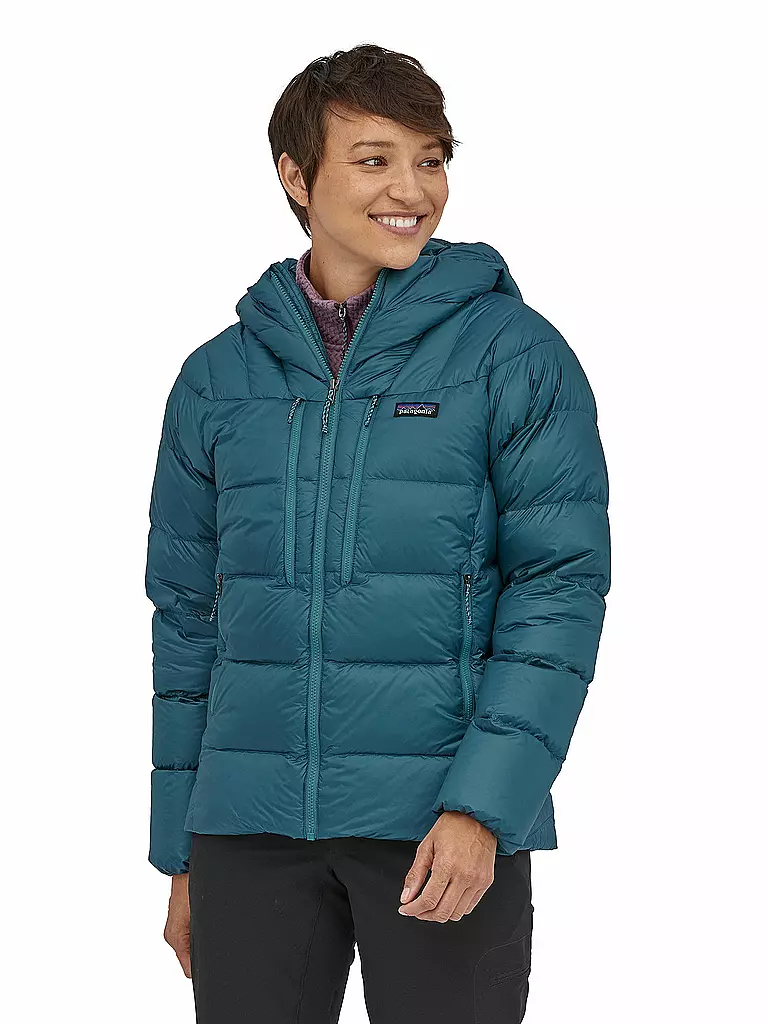 PATAGONIA | Damen Isolationsjacke Fitz Roy Down Hoodie | blau