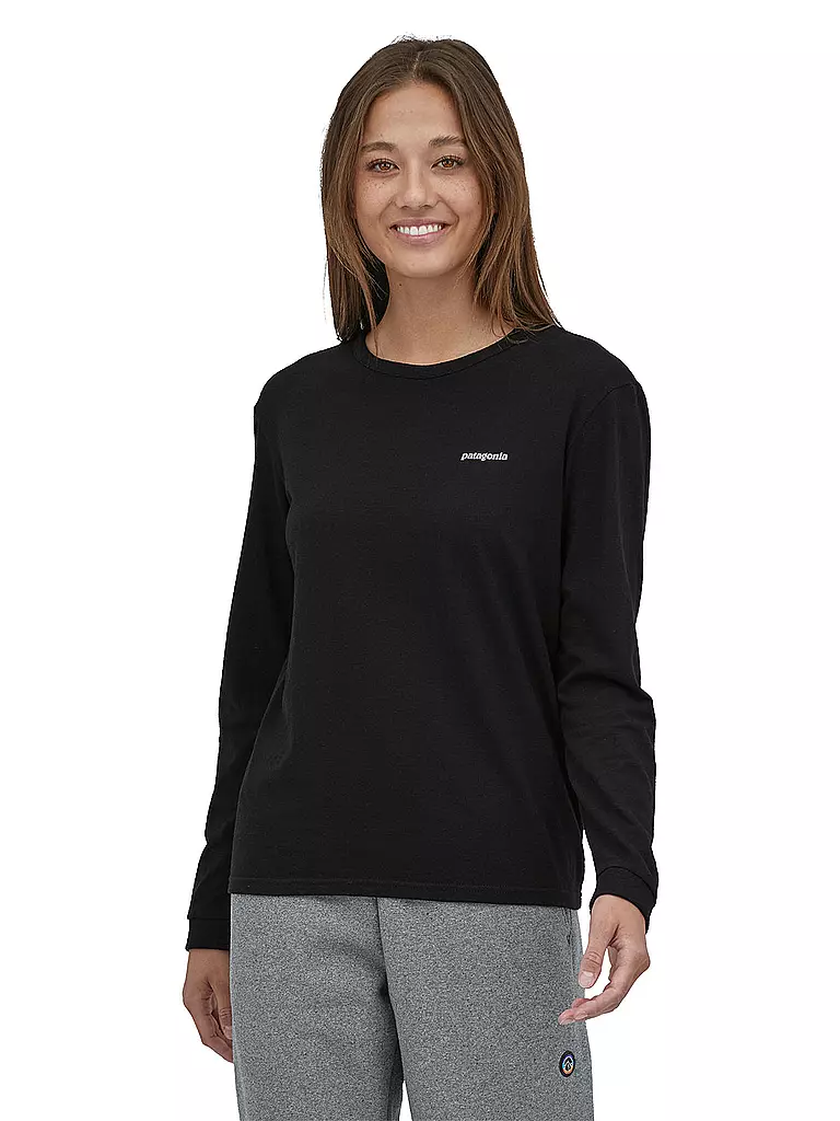 PATAGONIA | Damen Shirt P-6 Logo Responsibili-Tee® | schwarz