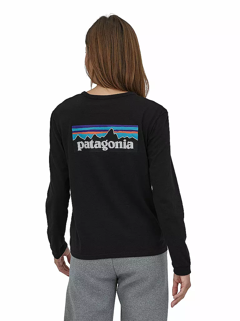 PATAGONIA | Damen Shirt P-6 Logo Responsibili-Tee® | schwarz