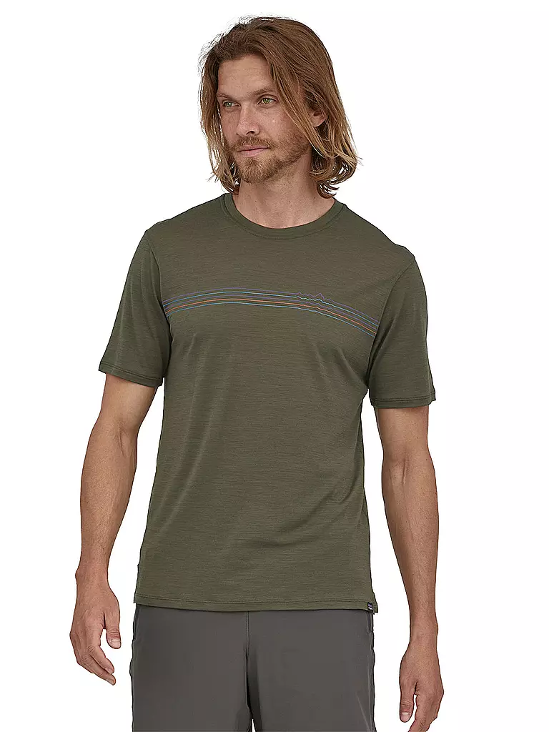 PATAGONIA | Herren Funktionsshirt Capilene® Cool Merino Graphic | olive