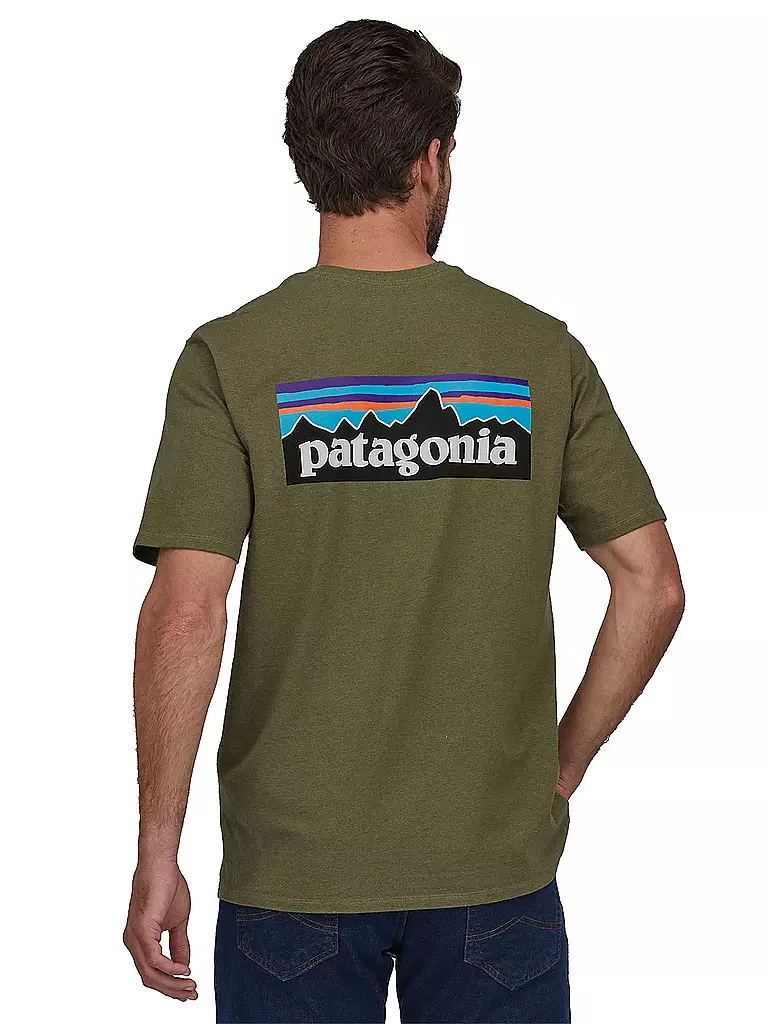 PATAGONIA | Herren T-Shirt P-6 Logo | olive