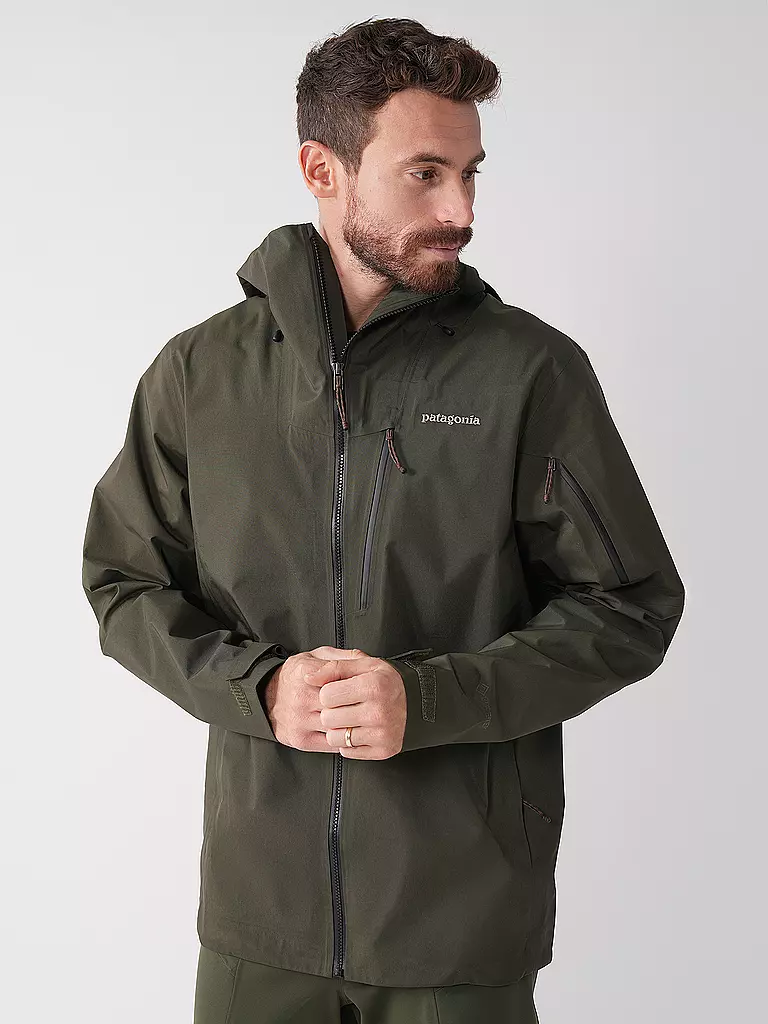 PATAGONIA | Herren Tourenjacke Untracked GTX 3L Hoodie | dunkelgrün