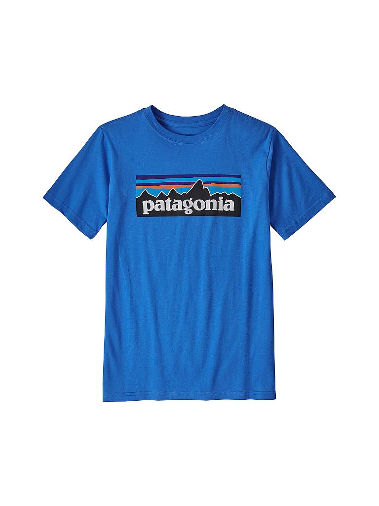 PATAGONIA | Kinder Wandershirt Logo | blau