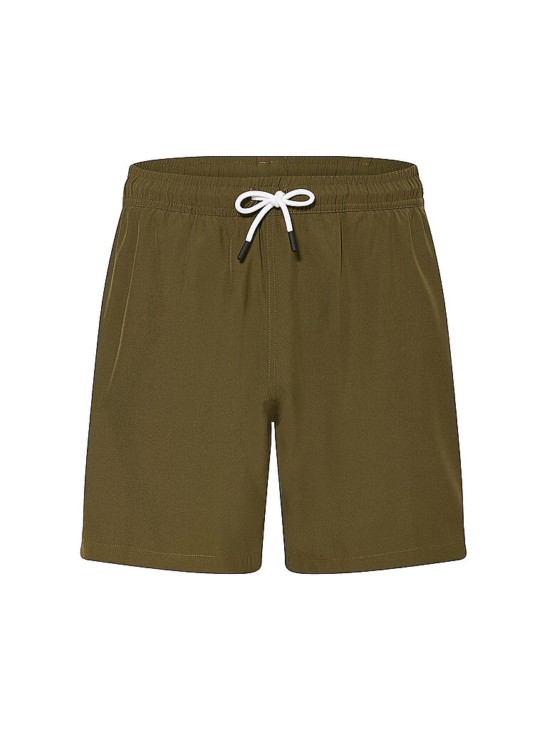 PAUL Herren Badeshorts Solid olive | S