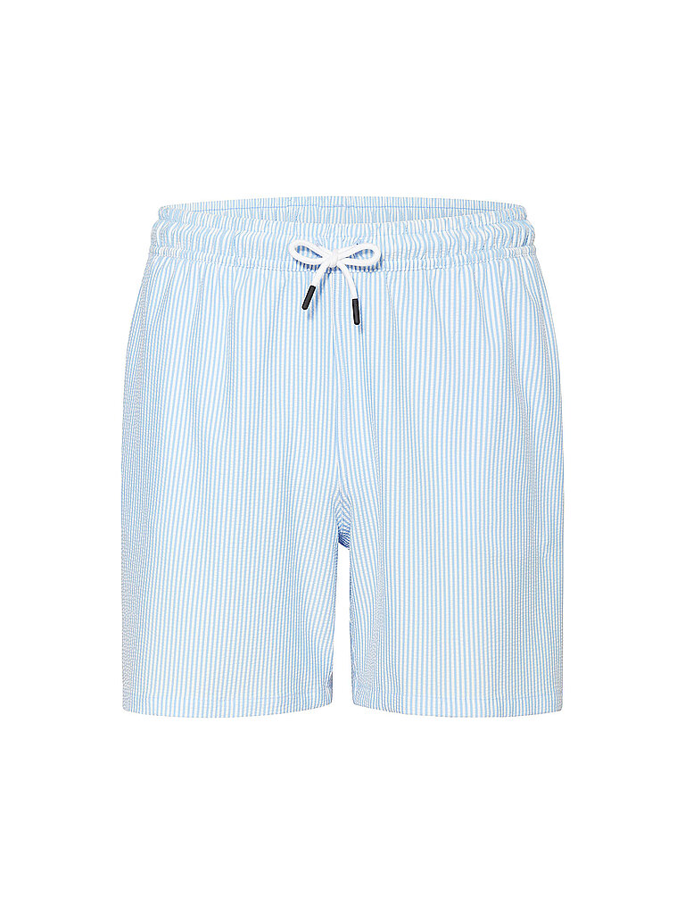 Herren Badeshorts Striped hellblau S M