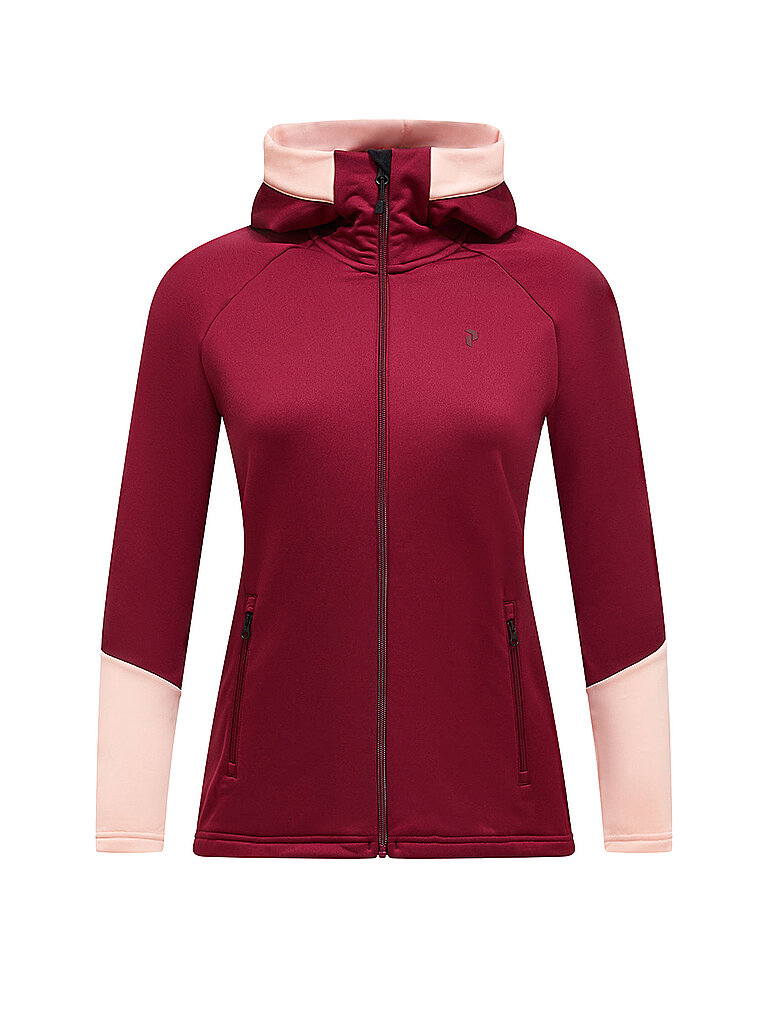 Peak Performance Kapuzenjacke Midlayer Elastik Beere