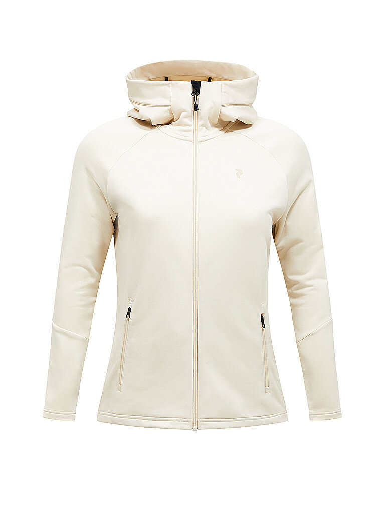 Peak Performance Jacke Zip Hoodie Fleece Stretch Hellbraun