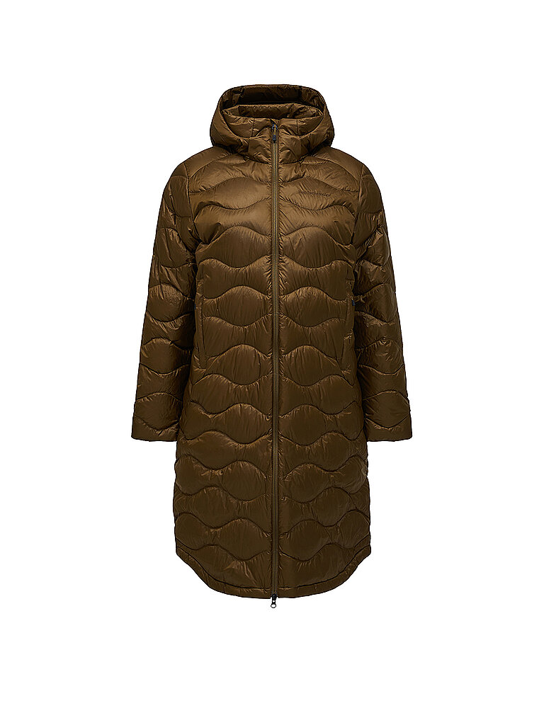PEAK PERFORMANCE Damen Daunenmantel Helium Down Hoodie olive | M