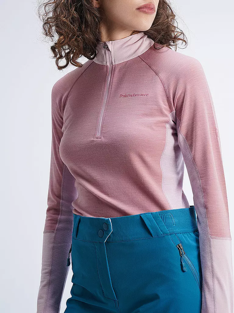 PEAK PERFORMANCE | Damen Unterzieh Zipshirt Magic | rosa