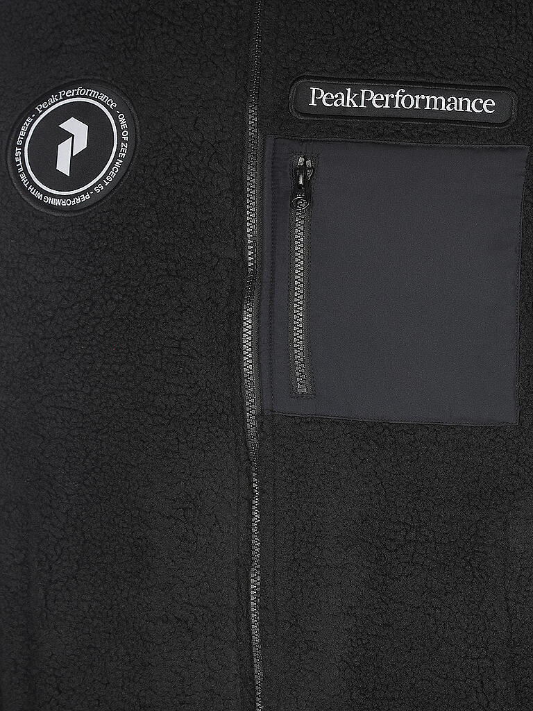 PEAK PERFORMANCE | Herren Fleecejacke Patch  | schwarz