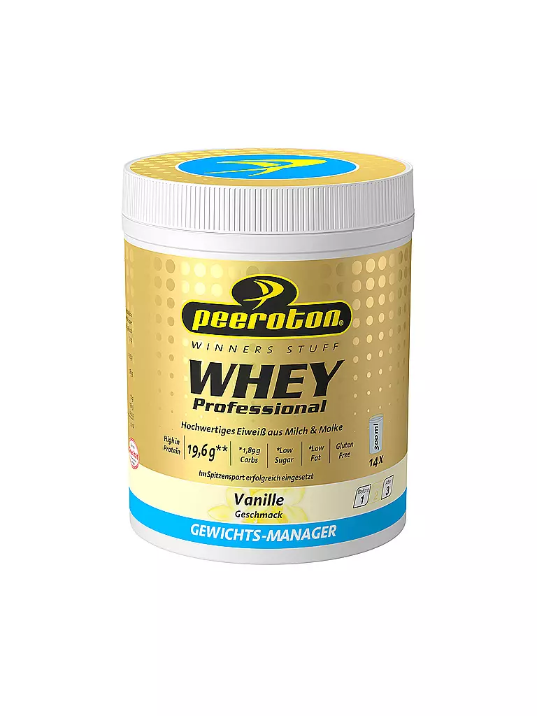 PEEROTON | Eiweißpulver WHEY Professional Shake Vanille 350g | gold