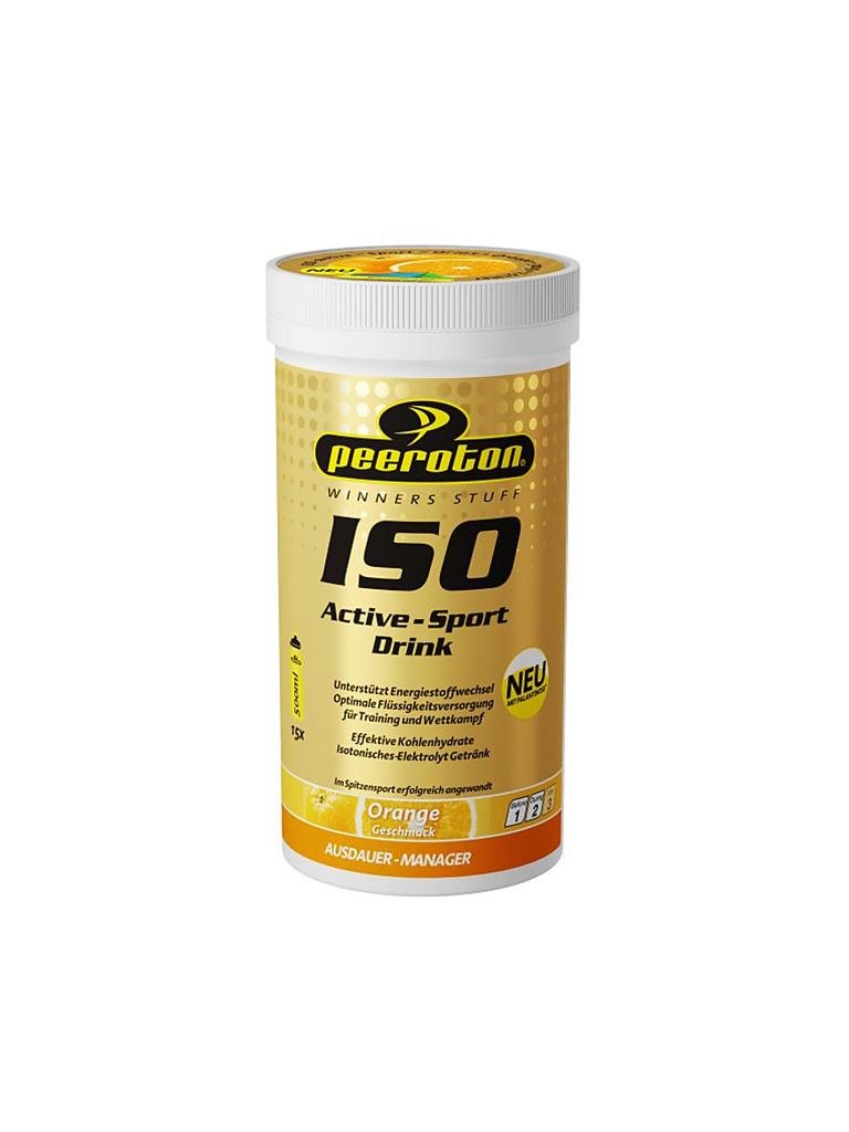 PEEROTON | ISO-Active-Sport Getränkepulver Orange 300g inkl. Trinkflasche | orange
