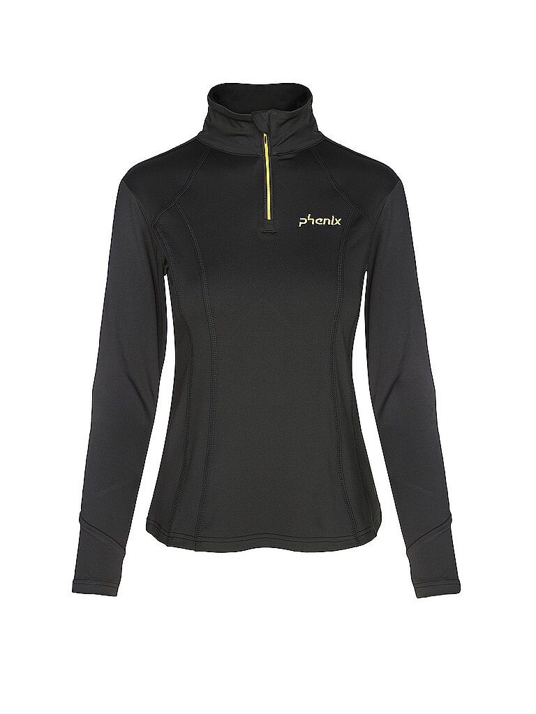Phenix Zipshirt Micro Flecce Polyester-Spandex Schwarz