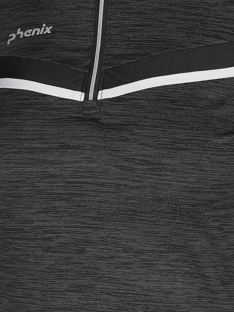 PHENIX | Damen Unterzieh Zipshirt Dianthus  | schwarz