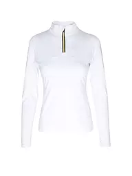 PHENIX | Damen Unterzieh Zipshirt Gold Accent | weiss