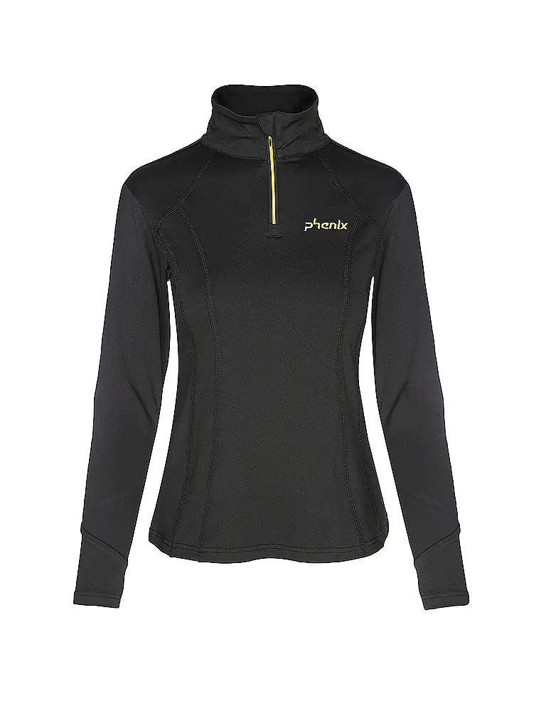 PHENIX | Damen Unterzieh Zipshirt | schwarz