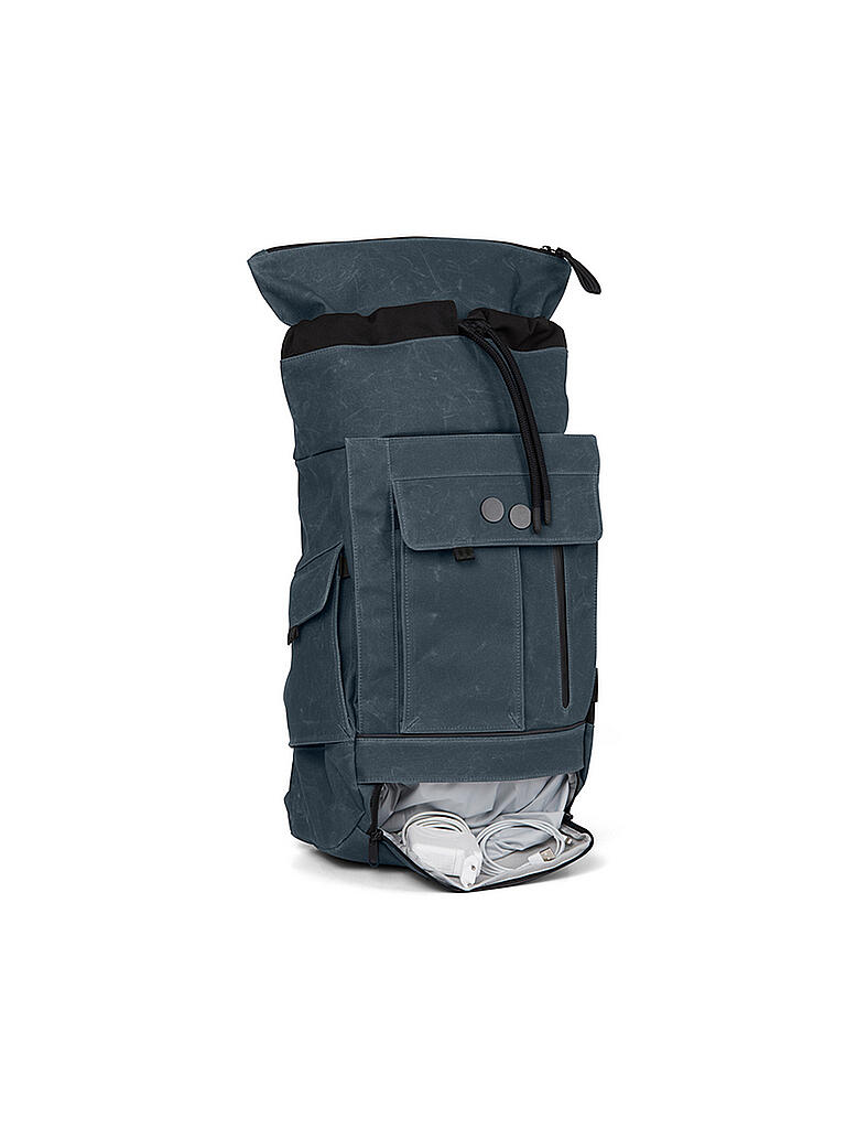 PINQPONQ | Rucksack Blok Medium Coated Blue | blau