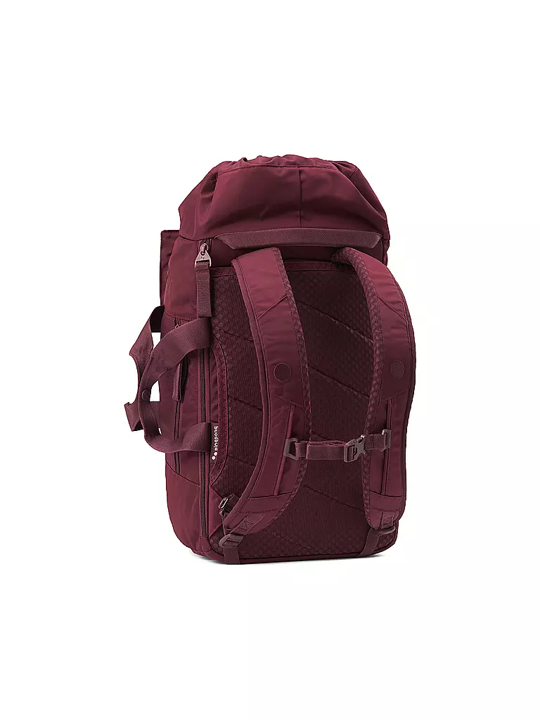 PINQPONQ | Rucksack Blok Medium Pure Woven 30 bis 32L | dunkelrot