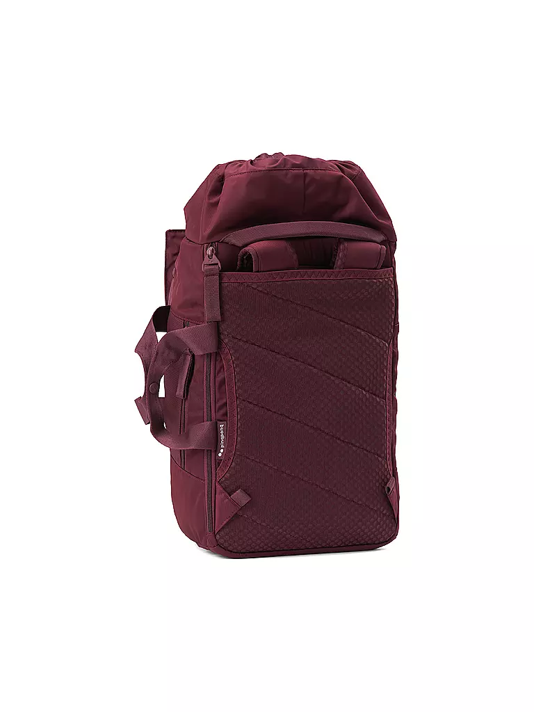 PINQPONQ | Rucksack Blok Medium Pure Woven 30 bis 32L | dunkelrot