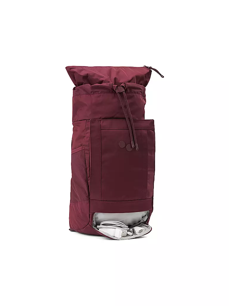PINQPONQ | Rucksack Blok Medium Pure Woven 30 bis 32L | dunkelrot
