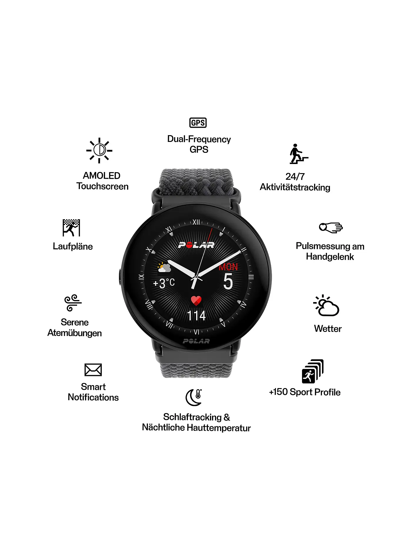 POLAR | Fitness-Smartwatch Ignite 3 | schwarz