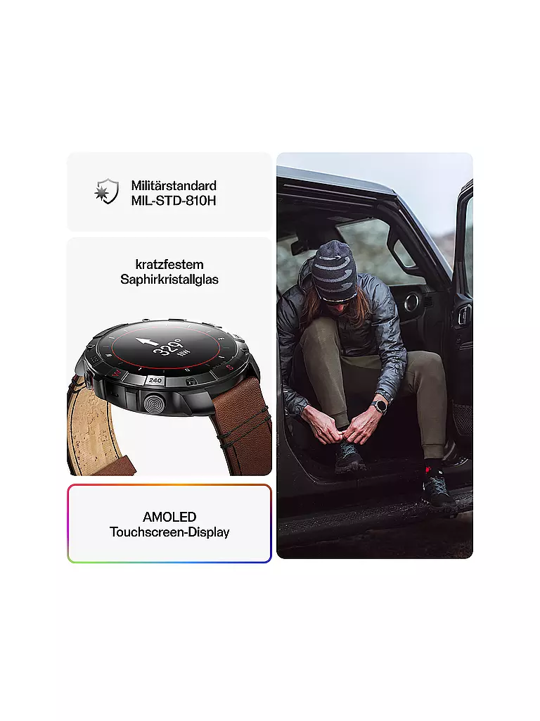 POLAR | GPS-Sportuhr Grit X2 Pro Titan | schwarz