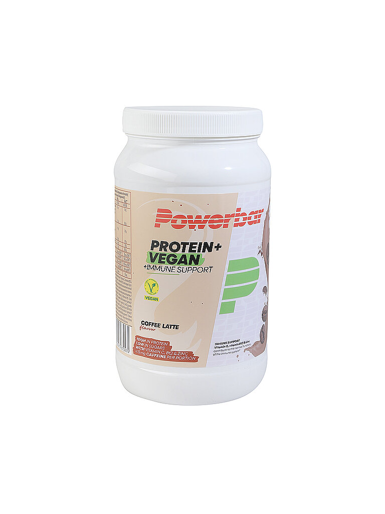 POWER BAR Getränkepulver Protein+Vegan Immune 570g Kaffee/Milch weiss