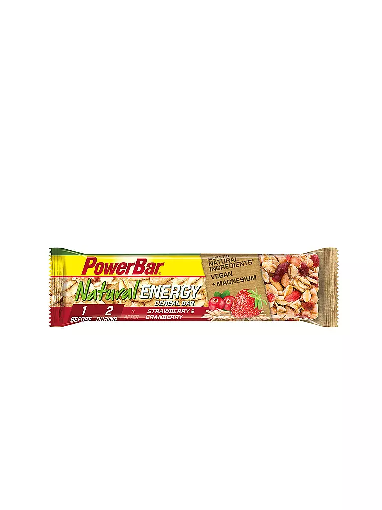 POWER BAR | Energieriegel Natural Energy Cereal Strawberry-Cranberry 40g | grün