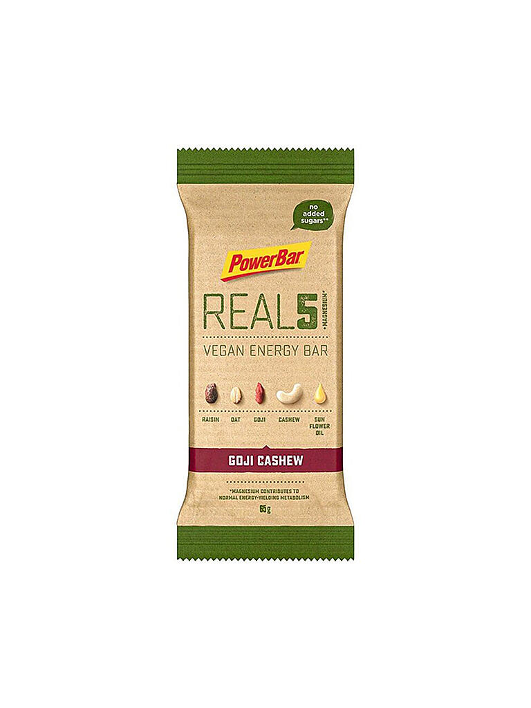 POWER BAR | Energieriegel REAL5 Vegan Goji Cashew 65g | grün