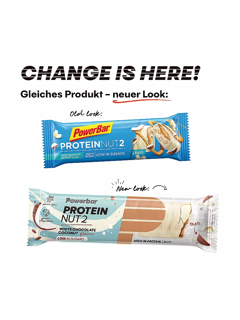 POWER BAR | Protein Nut2 Riegel White Chocolate Coconut 45g | blau