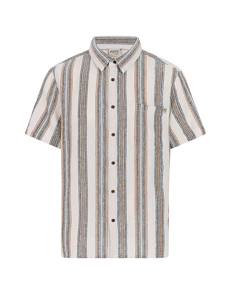 Protest Beachhemd Baumwollstoff Kurze Ärmel Creme