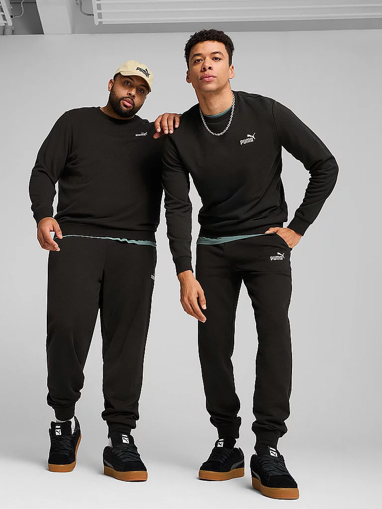 Puma Herren Jogginghose Sweatpants Logo Schwarz | L