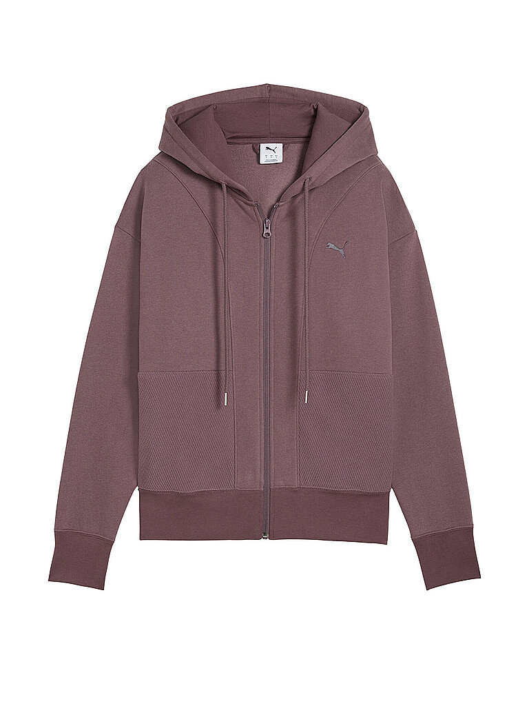 Puma Kapuzenjacke Relaxed Cotton-Polyester Beere