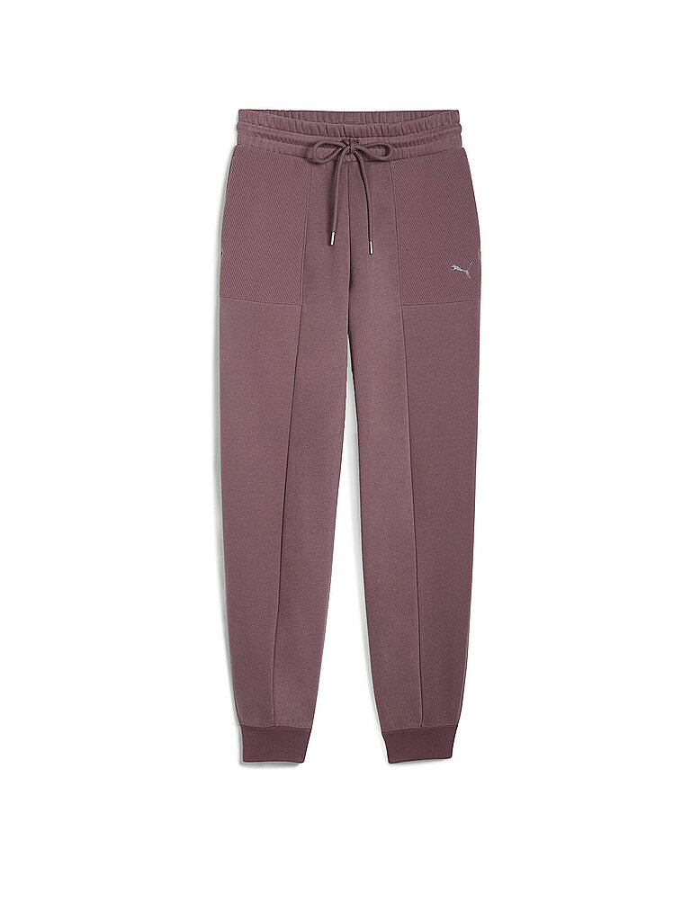Puma Jogginghose High Waist Rippbund Cotton-Recycled Purple