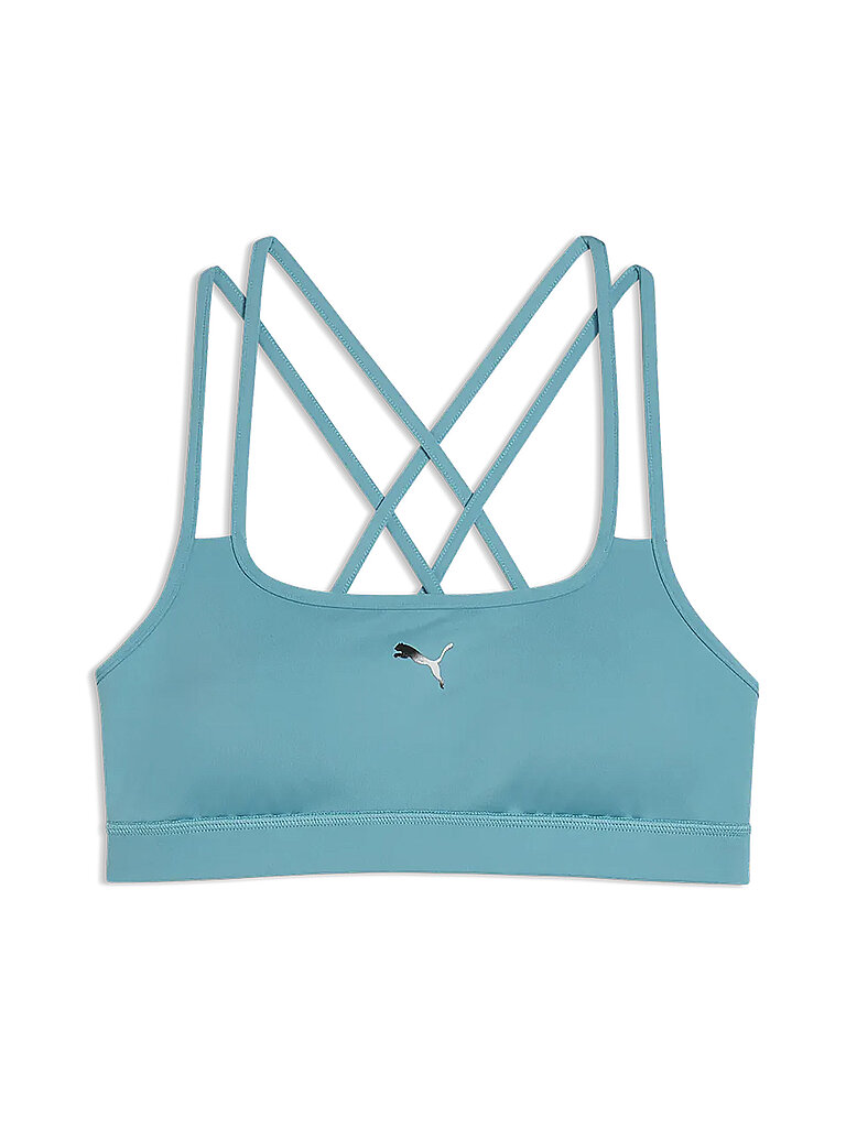 Puma Sport-BH Strappy Support Drycell Hellblau