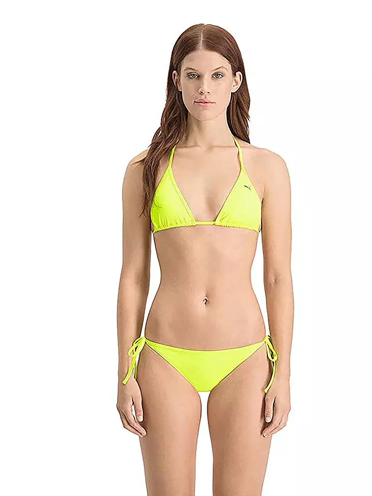 PUMA | Damen Bikinihose mit seitlicher Schnürung | gelb
