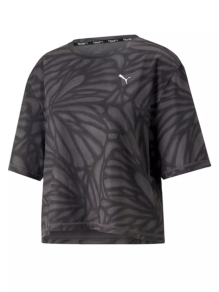 PUMA | Damen Crop T-Shirt Train Favourite Printed | schwarz