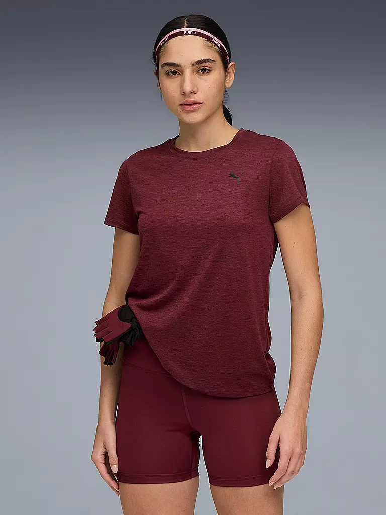 PUMA | Damen Fitnessshirt Essential Heather | schwarz