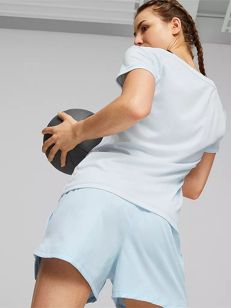PUMA | Damen Fitnessshirt Favourite Jersey Cat | hellblau