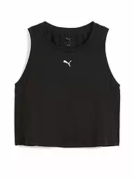 PUMA | Damen Fitnesstank Cloudspun Crop | Schwarz