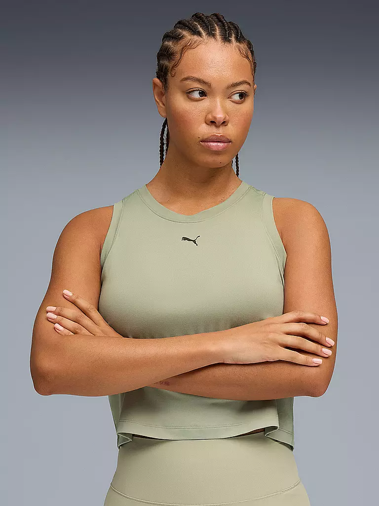 PUMA | Damen Fitnesstank CLOUDSPUN | hellgrün