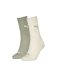 PUMA | Damen Freizeitsocken 2er Pack | olive